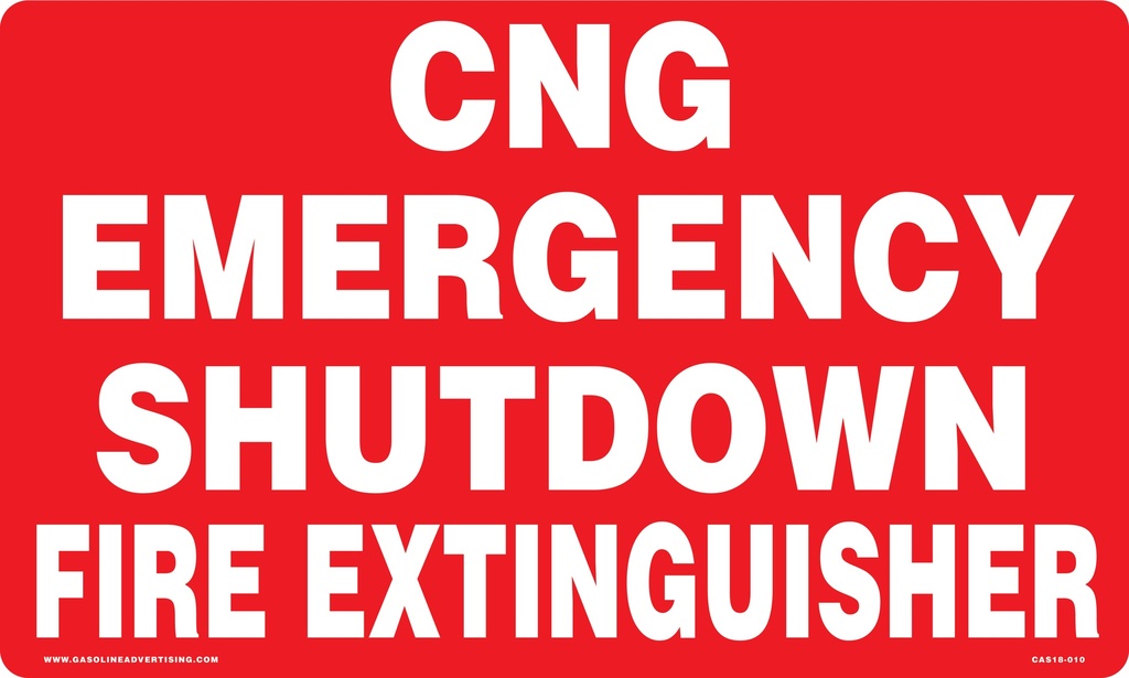 CAS18-010 - 20" x 12" Metal - Emergency Shut Down