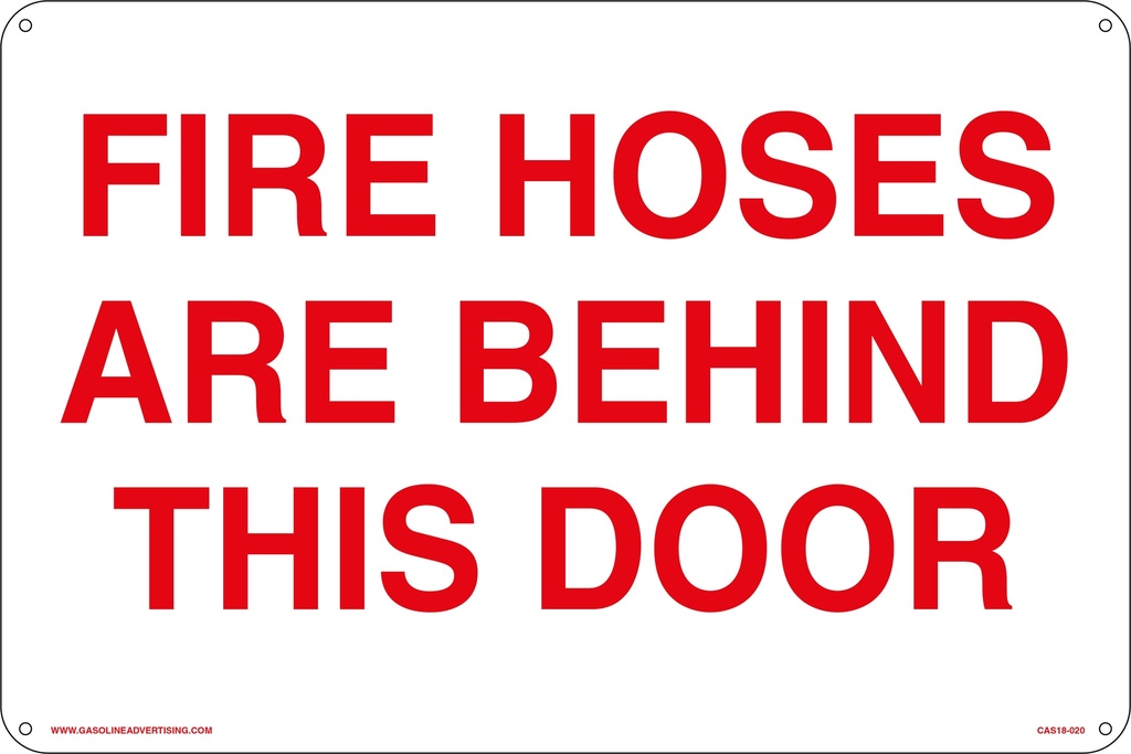 [CAS18-020] CAS18-020 - 12" x 8" Metal - Fire Hoses...