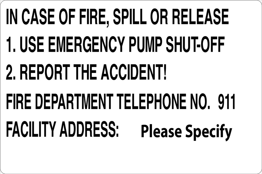 CAS17-16 24" x 18" Metal - Emergency Procedures