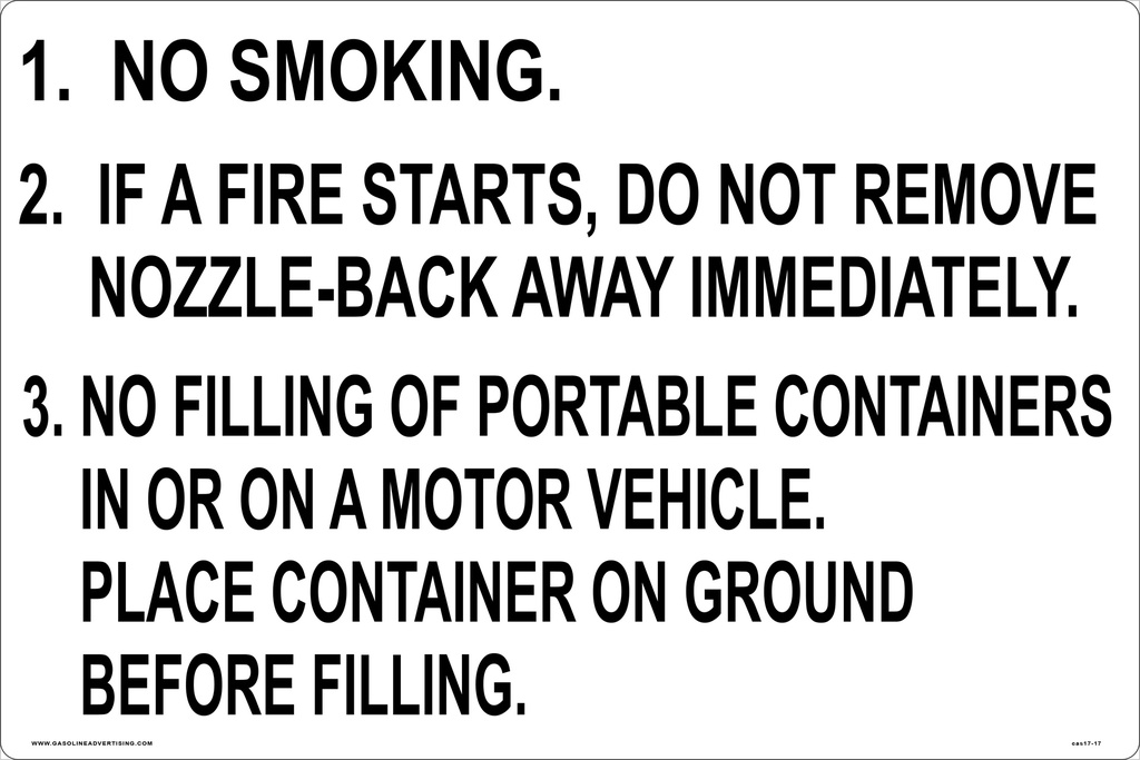 CAS17-17 - 24" x 16" Metal - No Smoking