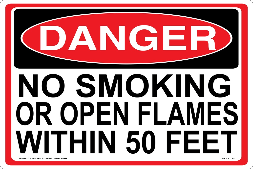 CAS17-34 - 24" x 16" Metal - No Smoking...