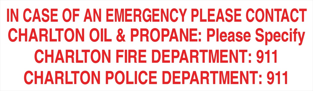 [CAS16-23] CAS16-23 - 48" x 14" Metal - Emergency Procedures
