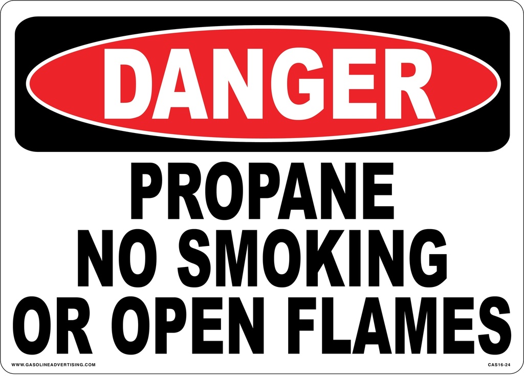 CAS16-24 - 14" x 10" Metal - Danger No Smoking...