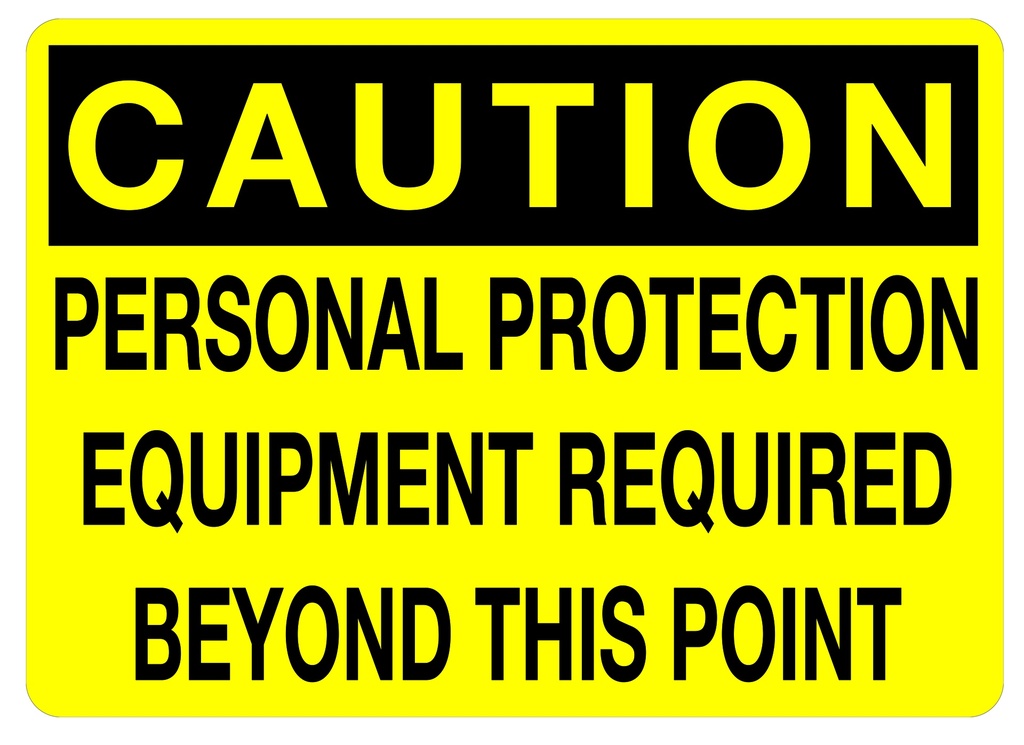 CAS21-050 - 14"W x 10"H CAUTION Aluminum Sign