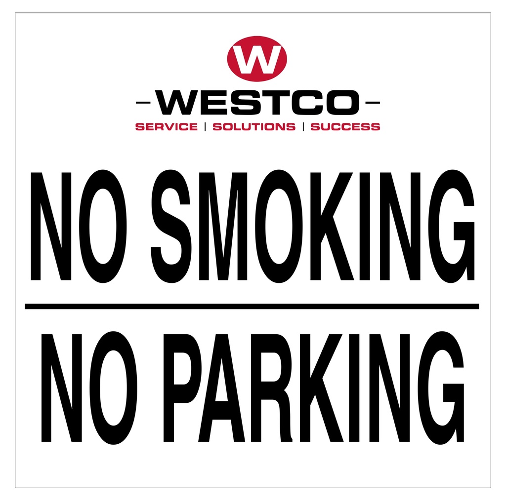 CAS20-071 - 22"W x 22"H NO SMOKING NO PARKING Aluminum Sign
