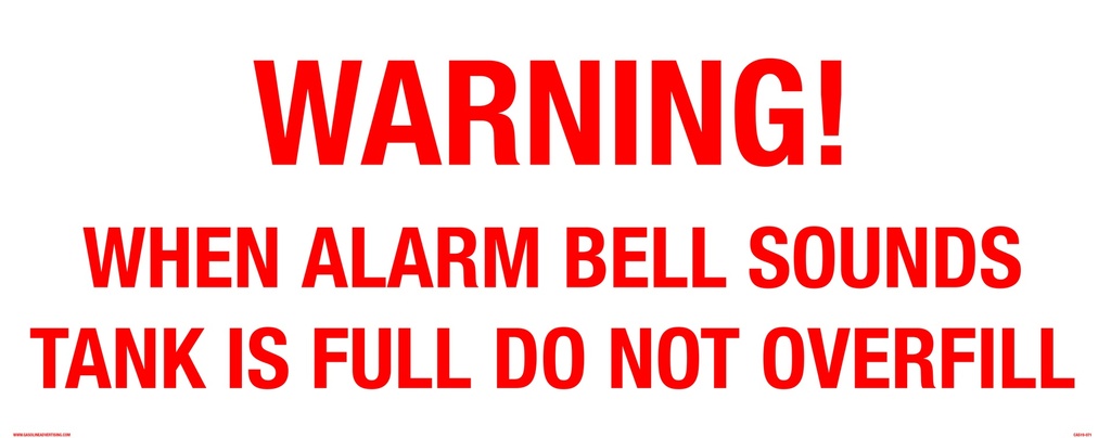 CAS19-071 - 30"W x 12"H WARNING! Aluminum Sign