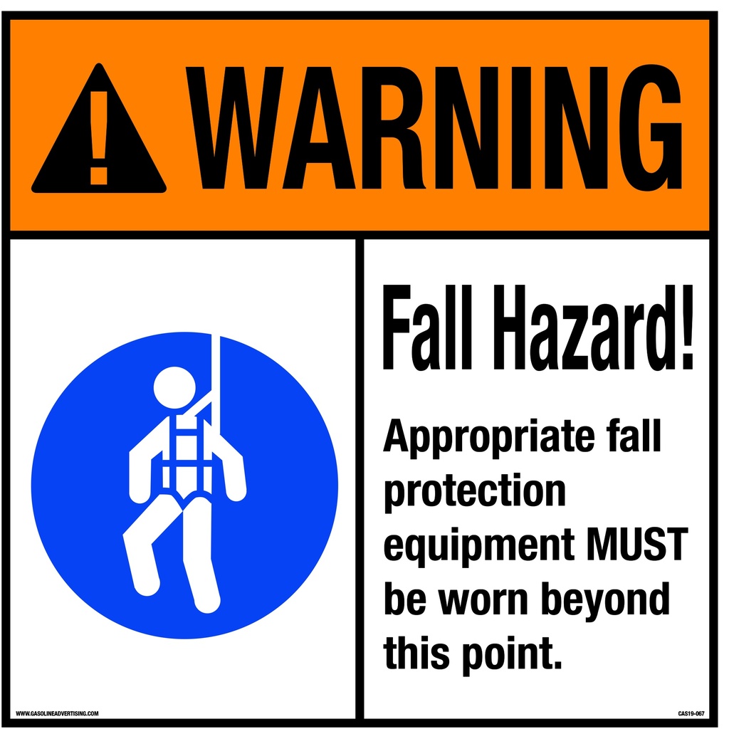 CAS19-067 - 12"W x 12"H WARNING Aluminum Sign