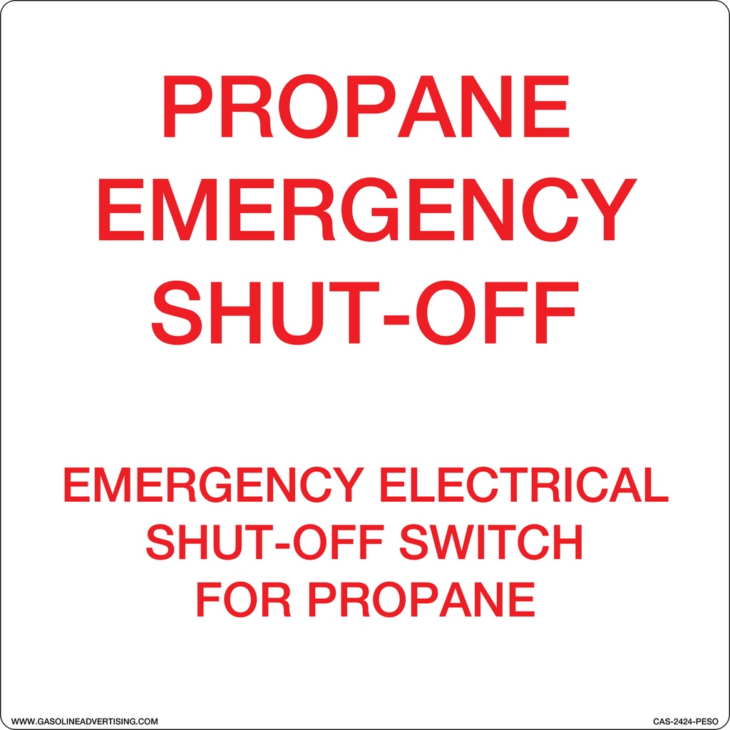 CAS-2424-PESO - 24" x 24" Aluminum Sign - Emergency Switch...