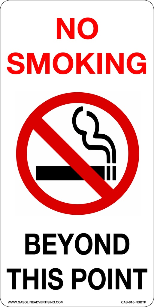 CAS-816-NSBTP - 8" x 16" Metal - No Smoking...