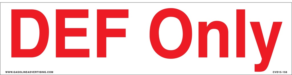 [CVD15-158] CVD15-158 - 12"W X 3"H - DEF ONLY Decal