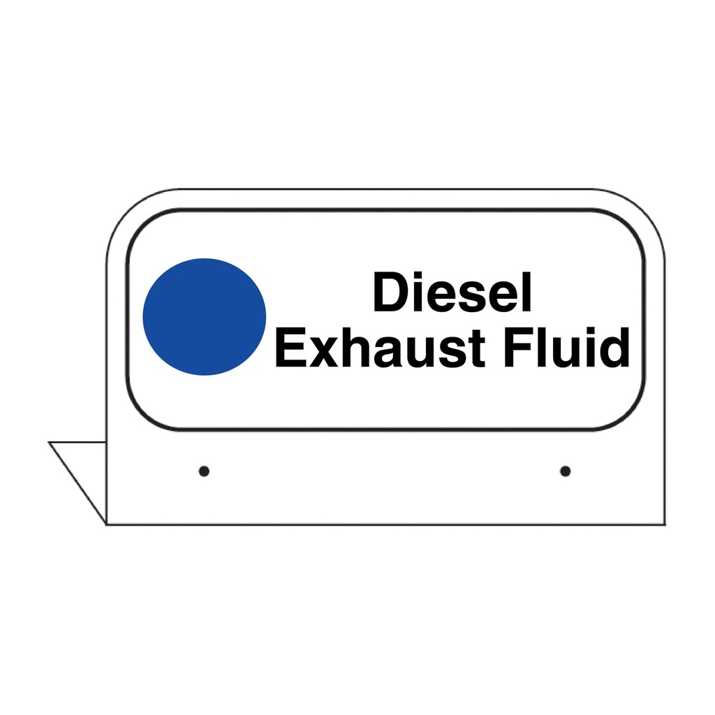 FPI-134 - 3.5" x 2.625" Fill Pipe ID Tag "Diesel Exhaust Fluid"