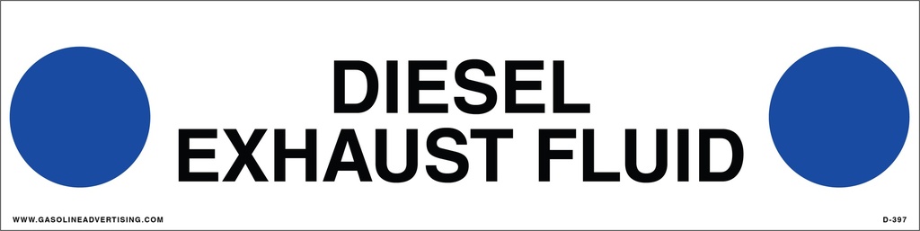 D-397 API COLOR CODED DECAL - DIESEL EXHAUST FLUID