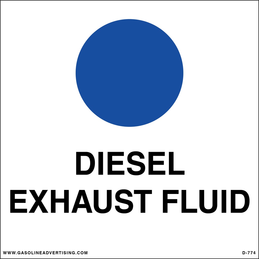 D-774 API Color Coded Decal - DIESEL EXHAUST FLUID