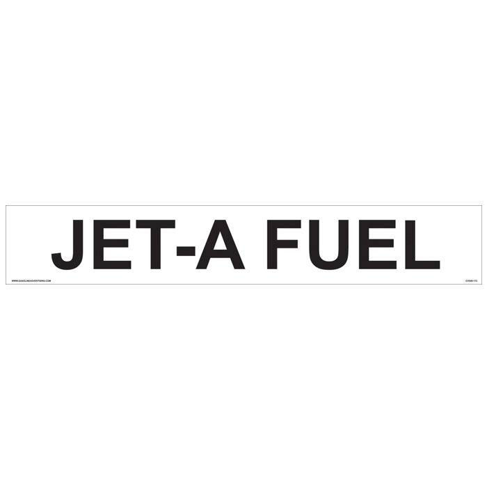 CVD09-172 - 24"W X 4"H - JET-A FUEL Decal