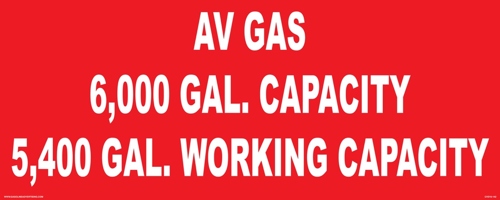 CVD16-142 - 25"W X 10"H - AV GAS... Decal