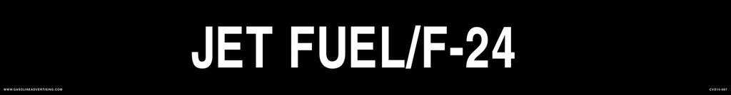 CVD15-087 - 21"W X 2.5"H - JET FUEL / F-24 White on Black background Decal