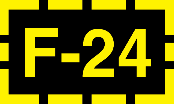 CVD16-163 - 3"W X 1.75"H - F-24 Decal