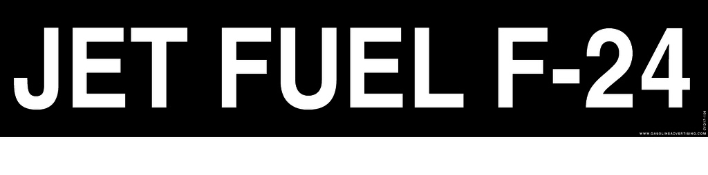 CVD17-106 - 18"W X 3.5"H - JET FUEL F-24 Decal