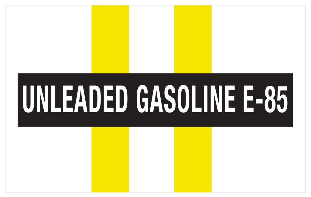 CAS19-040-1- 24"W x 15"H UNLEADED GASOLINE E-85 Aluminum Sign