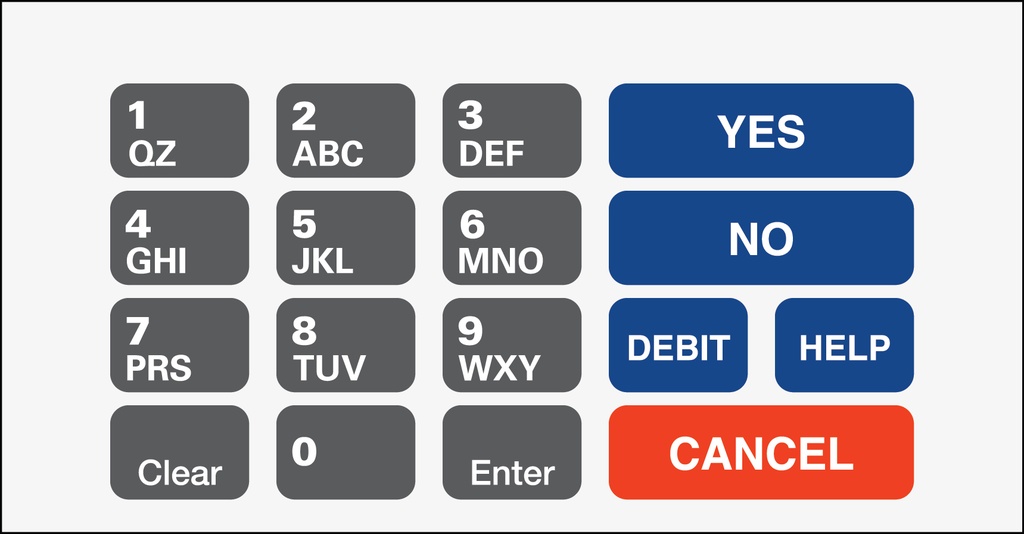 GA-T50064-5001 Keypad Overlay