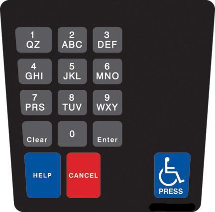 GA-ENE1701G006 Keypad Overlay