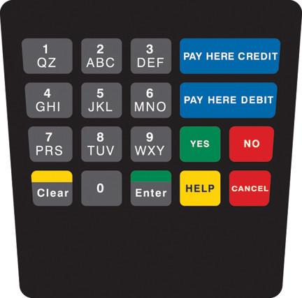 GA-ENE1701G155 Keypad Overlay