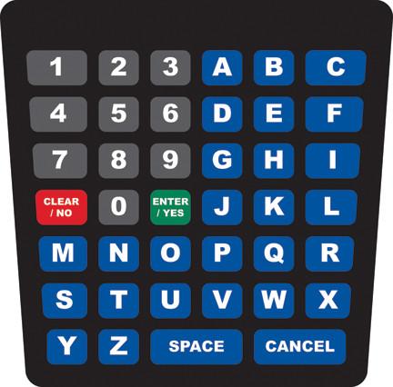 GA-ENE1702G001 Keypad Overlay