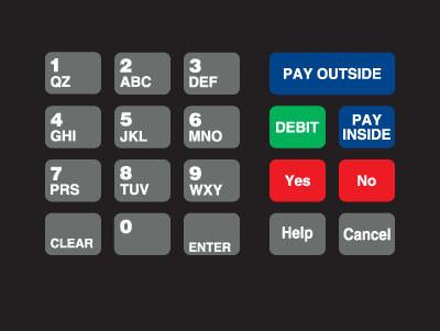 GA-T18724-BCO Keypad Overlay