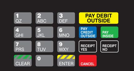 GA-T50064-1074 Keypad Overlay