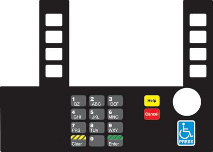 GA-T50038-0F Infoscreen Keypad Overlay