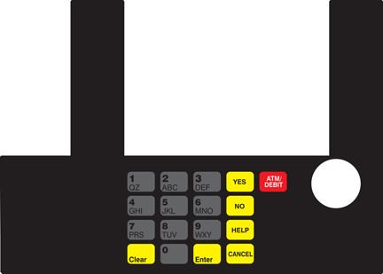 GA-T50038-1010 Infoscreen Keypad Overlay