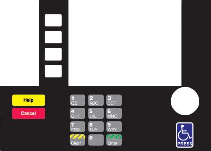 GA-T50038-101A Infoscreen Keypad Overlay