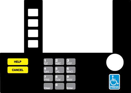 GA-T50038-102A Infoscreen Keypad Overlay