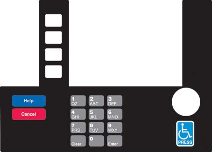 GA-T50038-104A Infoscreen Keypad Overlay