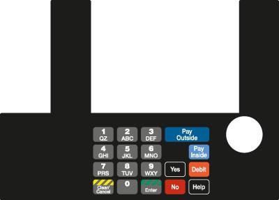 GA-T50038-1077 Infoscreen Keypad Overlay