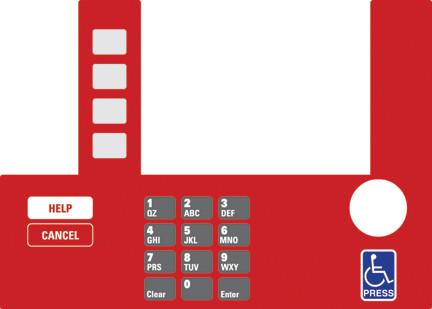 GA-T50038-110A Infoscreen Keypad Overlay