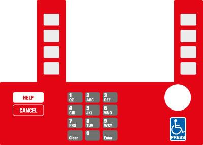 GA-T50038-110AS Infoscreen Keypad Overlay