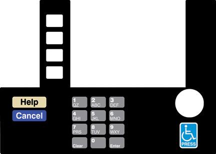 GA-T50038-111A Infoscreen Keypad Overlay