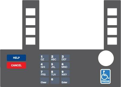 GA-T50038-1180 Infoscreen Keypad Overlay