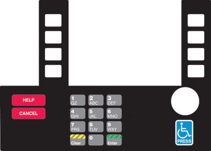 GA-T50038-119A Infoscreen Keypad Overlay