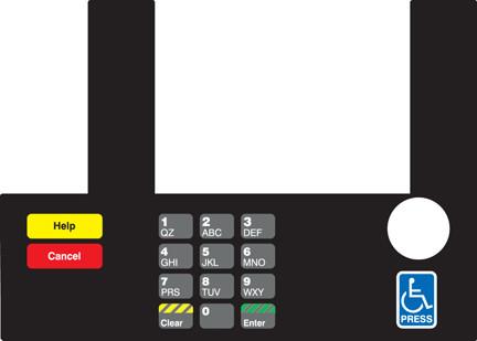 GA-T50038-121A-B Infoscreen Keypad Overlay