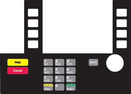 GA-T50038-123 Infoscreen Keypad Overlay