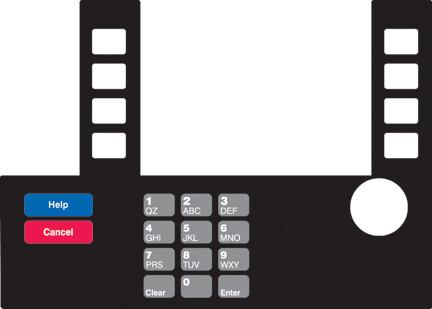 GA-T50038-128 Infoscreen Keypad Overlay