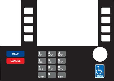 GA-T50038-128A Infoscreen Keypad Overlay