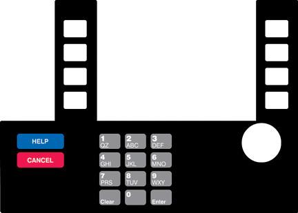 GA-T50038-132 Infoscreen Keypad Overlay