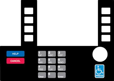 GA-T50038-132A Infoscreen Keypad Overlay