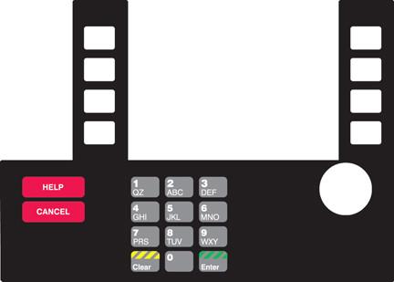 GA-T50038-134 Infoscreen Keypad Overlay