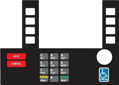 GA-T50038-134A Infoscreen Keypad Overlay