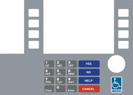 GA-T50038-159A Infoscreen Keypad Overlay