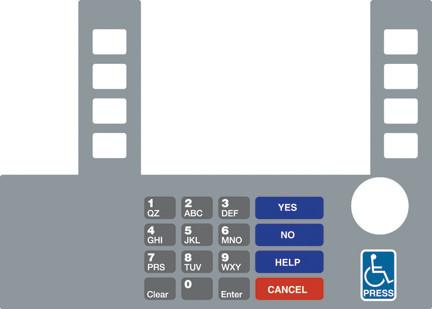 GA-T50038-164A Infoscreen Keypad Overlay